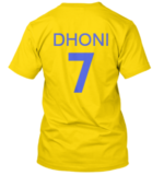 Best Quality Printed Chennai Super Kings Men Yellow T-Shirt Of Dhoni 7