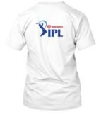 Half Sleeve Round Neck Men’s White Printed T-Shirt: Delhi Capitals