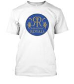 Half Sleeve Round Neck Men’s White Printed T-Shirt: Rajasthan Royals