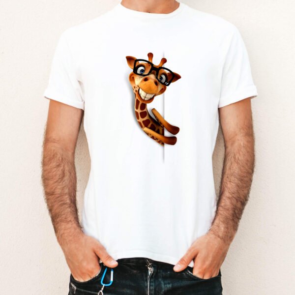 Giraffe Joke White T-Shirts for Man